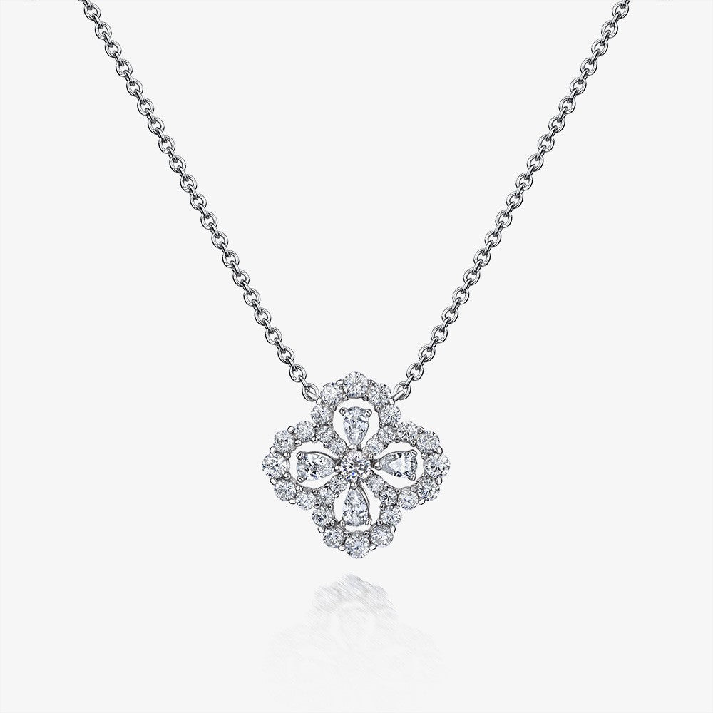 Four-Leaf Clover Pendant Necklace – Sterling Silver